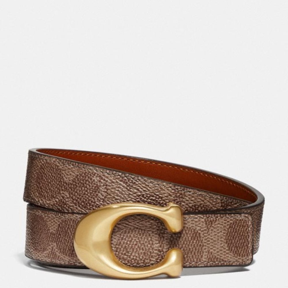 COACH SIGNATURE BELT/Signature Buckle Reversible